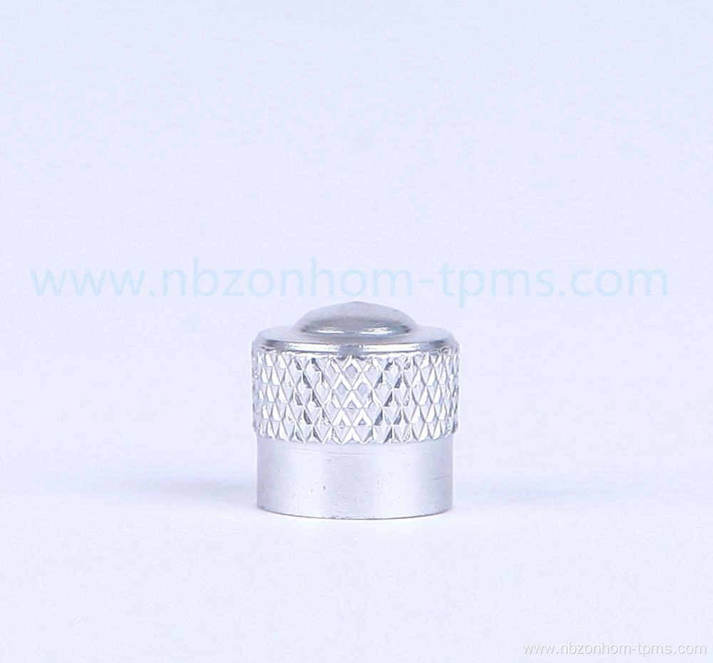 Silver aluminium rims wheels tire valve caps