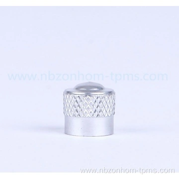 Silver aluminium rims wheels tire valve caps